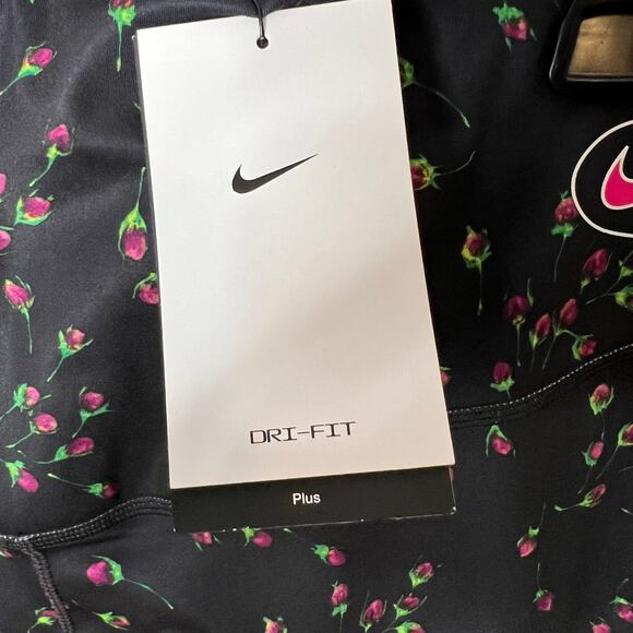 New Nike One Luxe Icon Clash Mid-Rise Leggings Black Floral Tight Dri-Fit Sz 1X - Picture 8 of 11